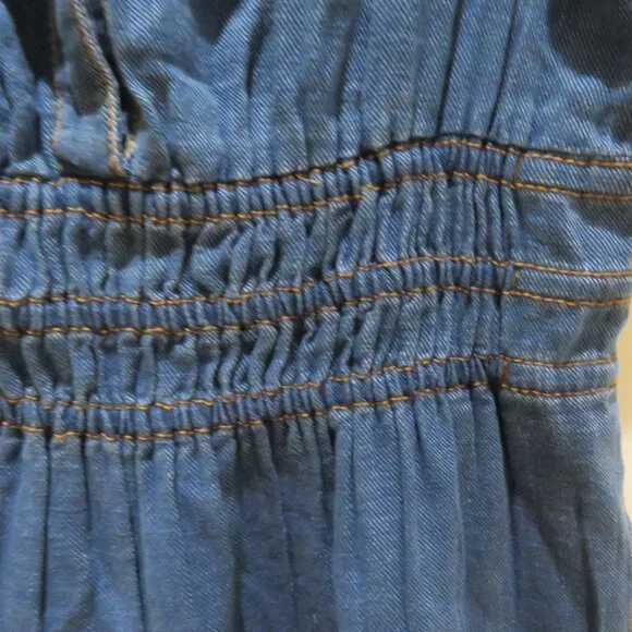 BY ANTHROPOLOGIE The Somerset Mini Dress Denim Edition Tiered Boho Comfort XS - Picture 5 of 15